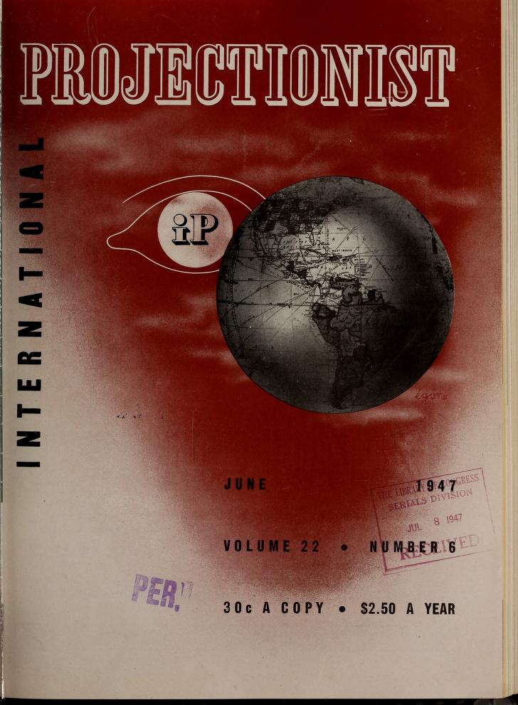 INTERNATIONAL PROJECTIONIST magazine side cover June 1947