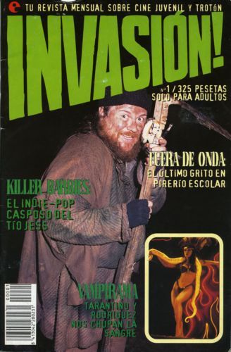 INVASION (Es) magazine side cover Issue 1  1996