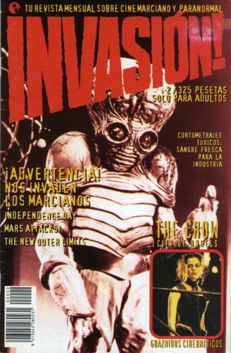 INVASION (Es) magazine side cover Issue 2  1996