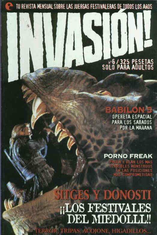 INVASION (Es) magazine side cover Issue 6  1996
