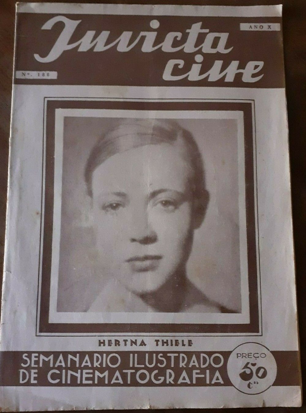 INVICTA CINE magazine side cover Issue 186  December 1932