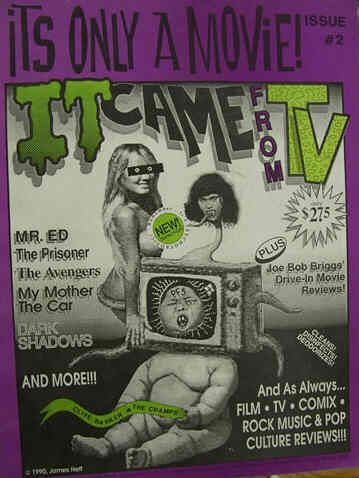 ITS ONLY A MOVIE magazine side cover Issue 2 June/July 1990