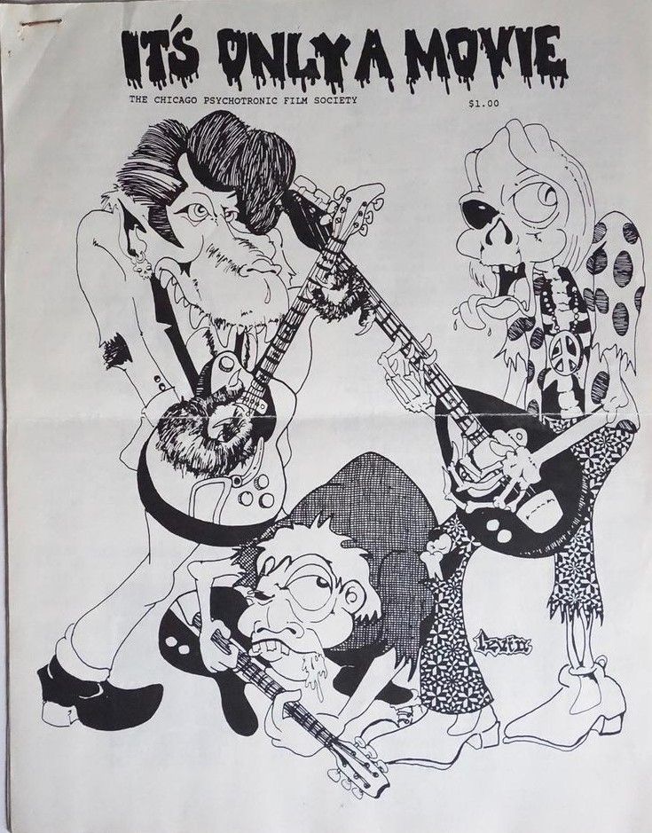 ITS ONLY A MOVIE magazine side cover Newsletter 1986