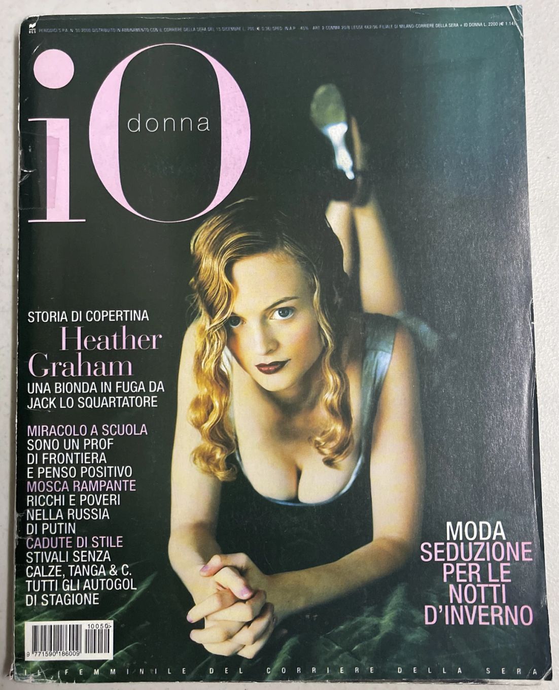 IO DONNA magazine side cover Issue 50 15 December 2001