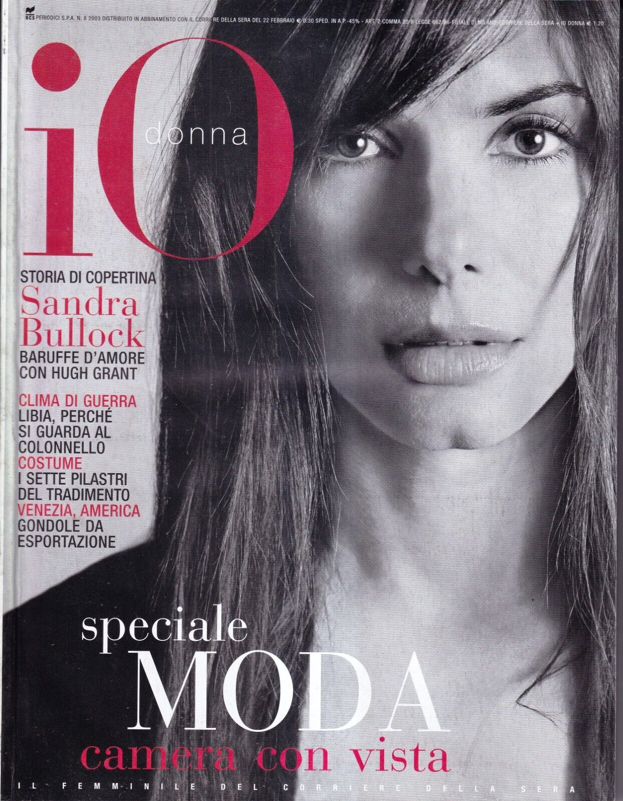 IO DONNA magazine side cover Issue 8 22 February 2003