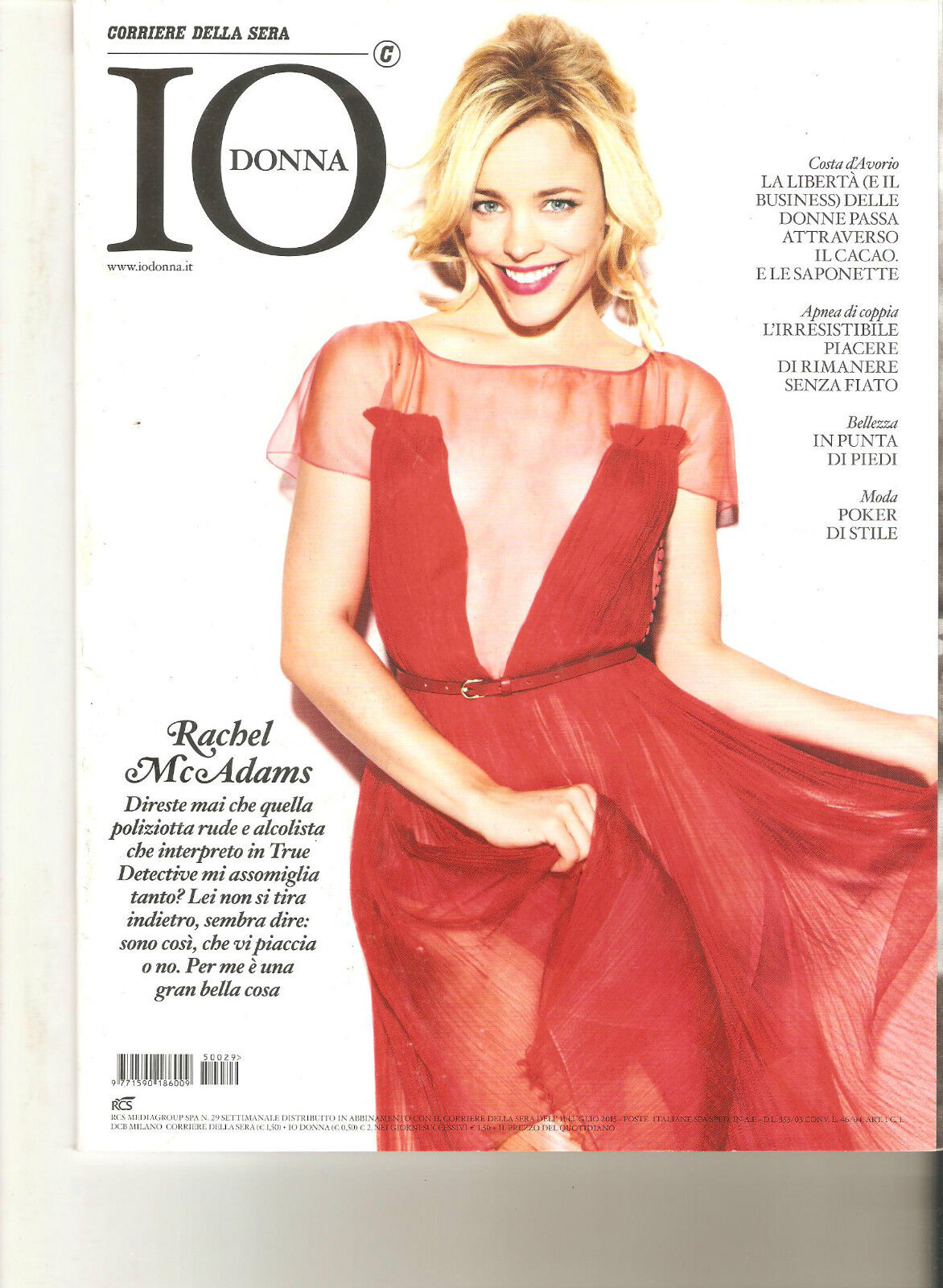 IO DONNA magazine side cover Issue 29 11 July 2015
