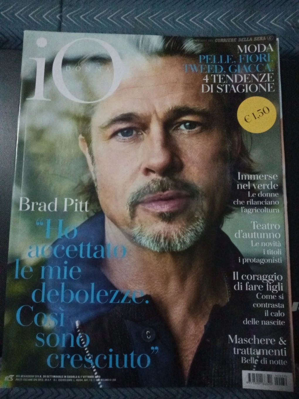 IO DONNA magazine side cover 28 September 2019