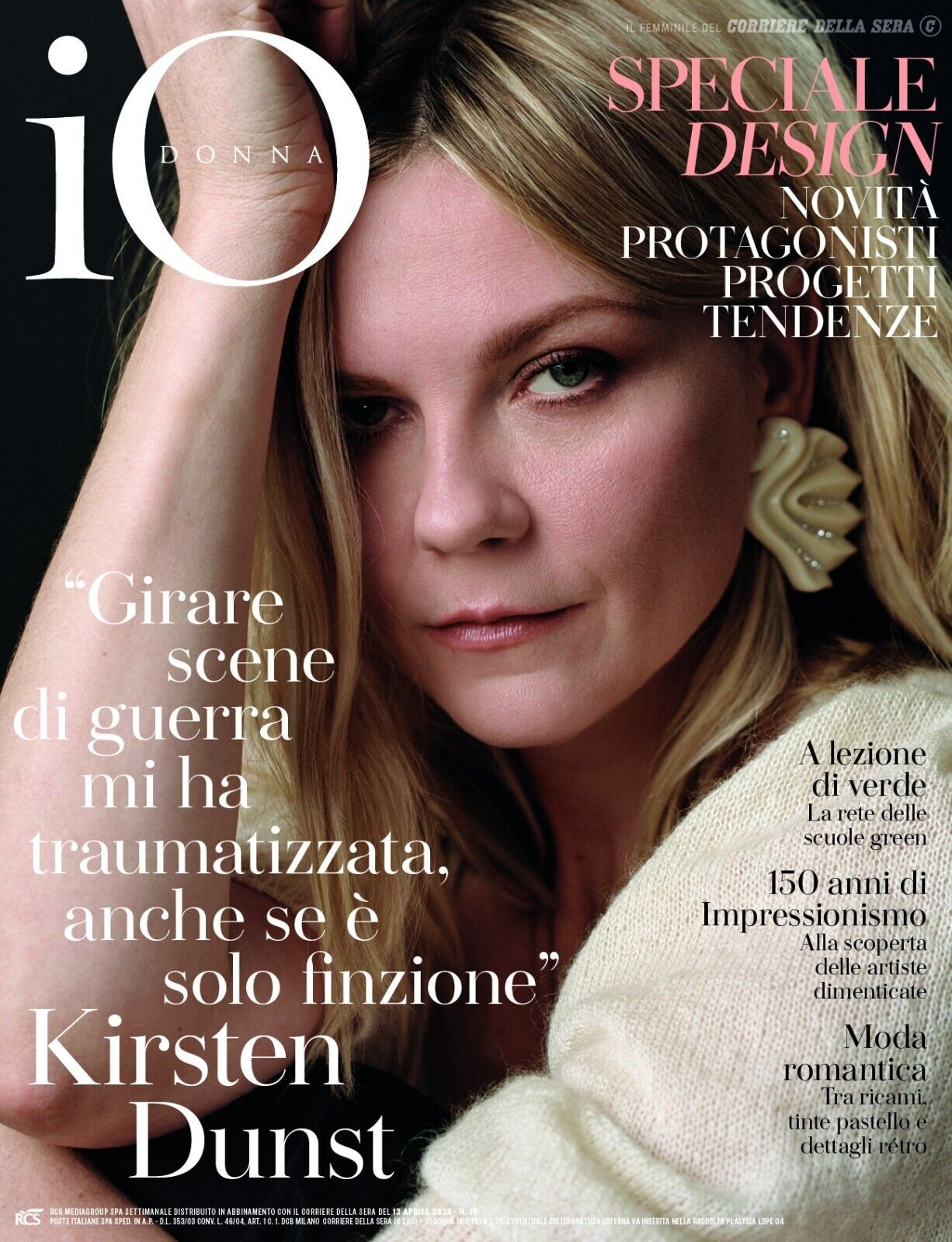 IO DONNA magazine side cover Issue 15 13 April 2024