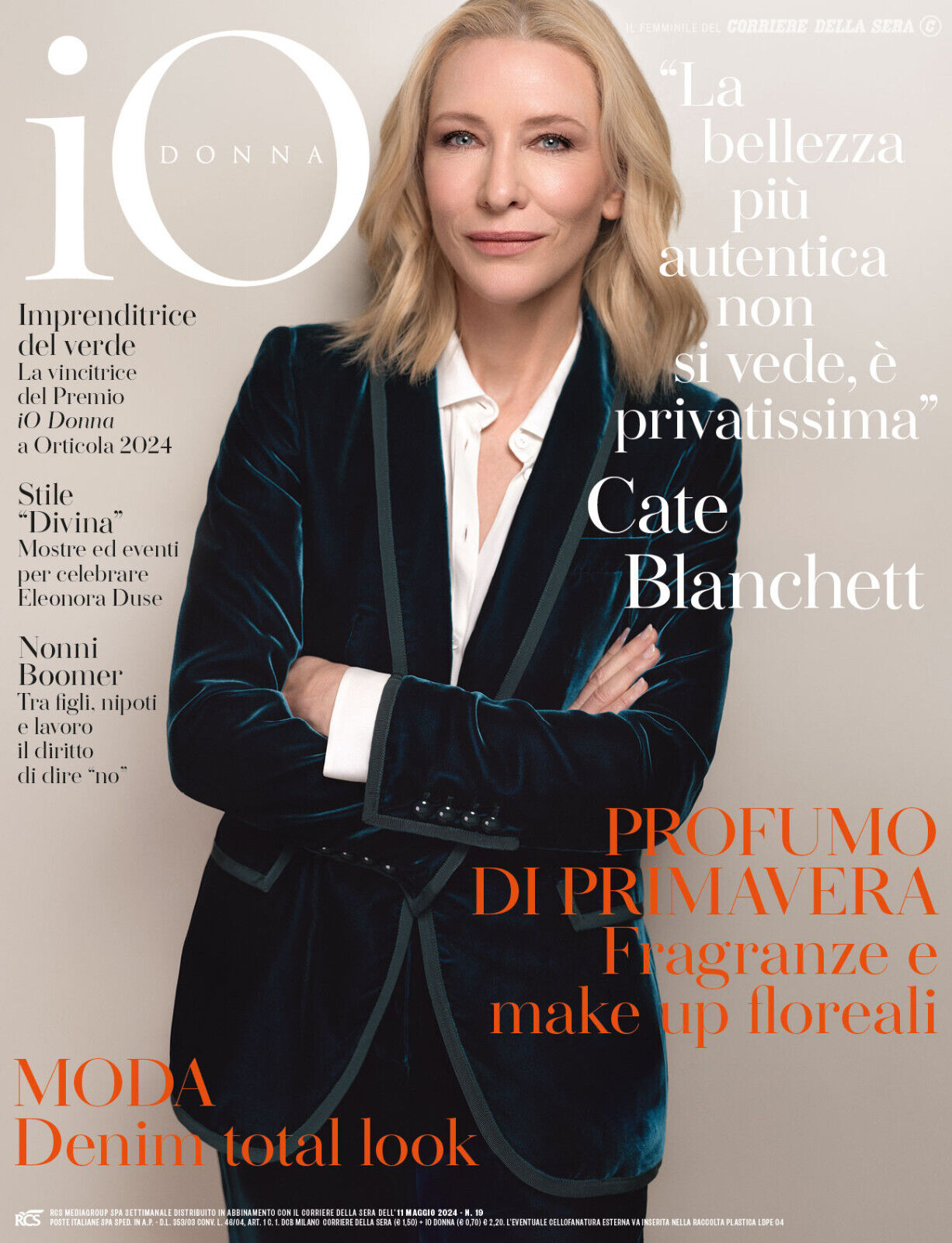 IO DONNA magazine side cover Issue 19 11 May 2024