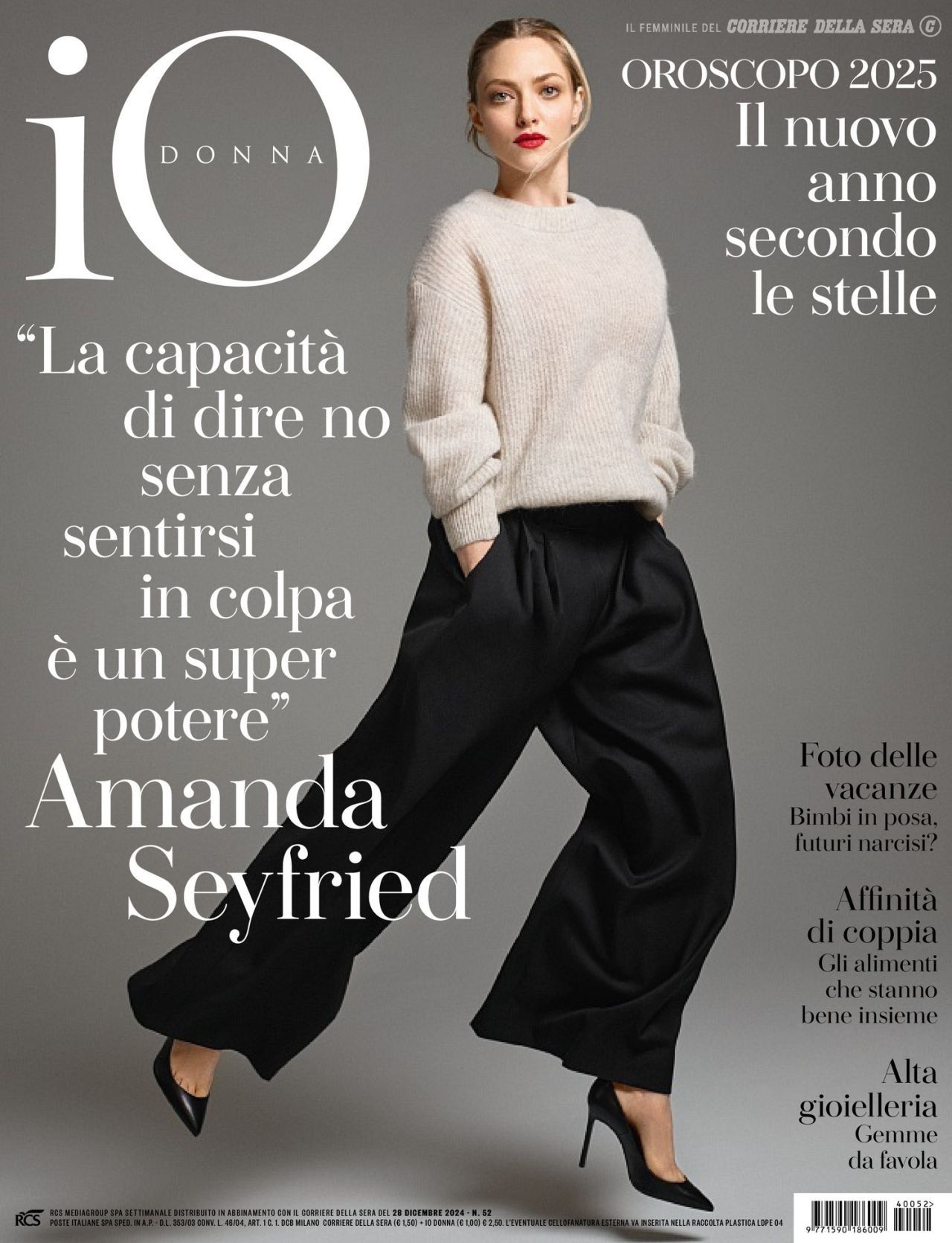 IO DONNA magazine side cover  January 2025