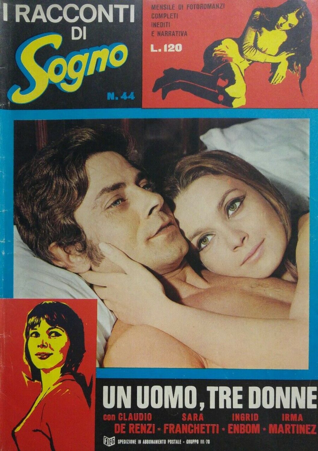 I RACCONTI DI SOGNO magazine side cover Issue 44   1969