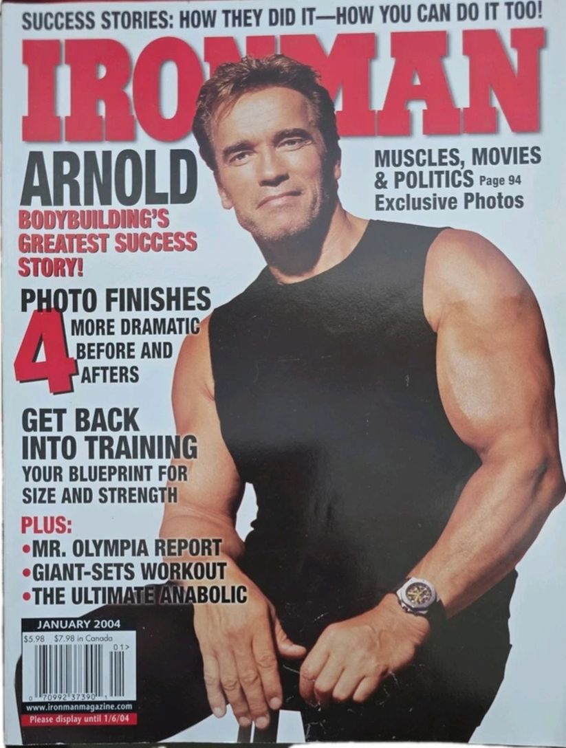 IRON MAN magazine side cover  January 2004