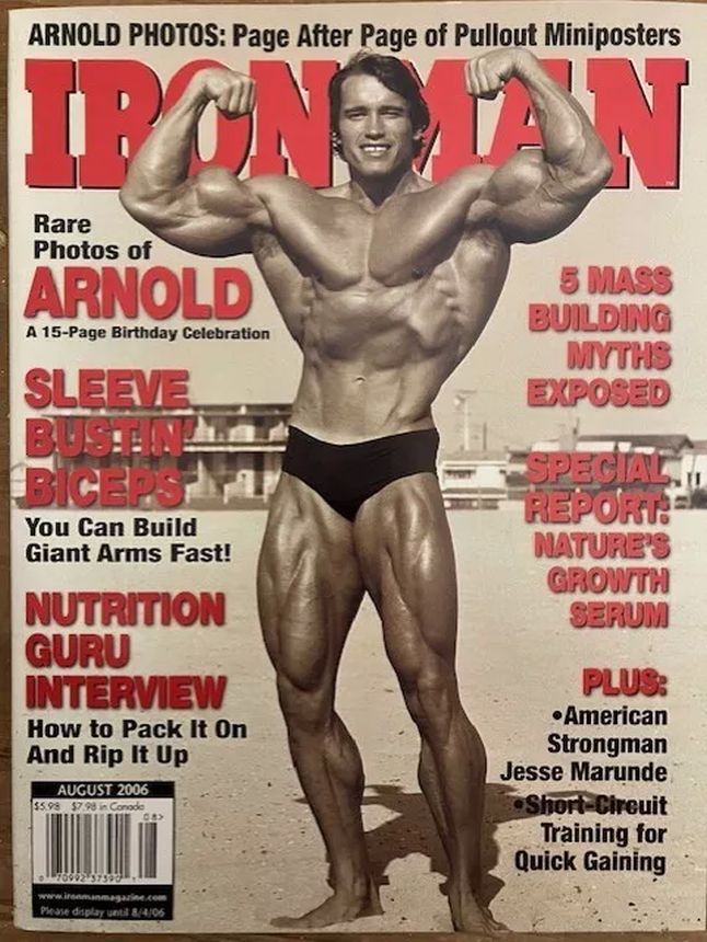 IRON MAN magazine side cover  August 2006