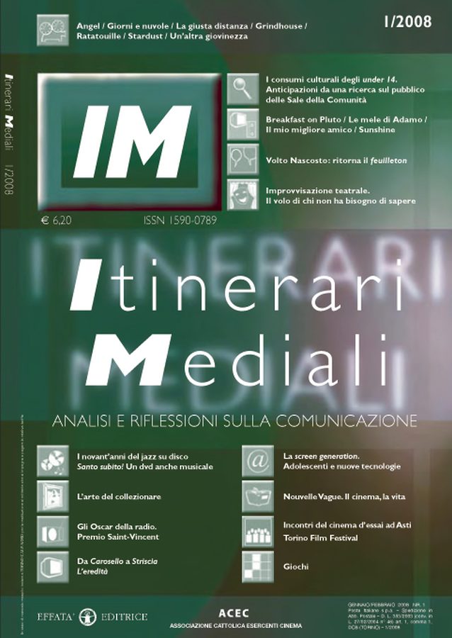 ITINERARI MEDIALI magazine side cover Issue 1  2008