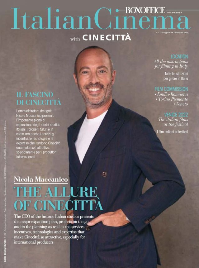 ITALIAN CINEMA magazine side cover Issue 3  August/September 2022