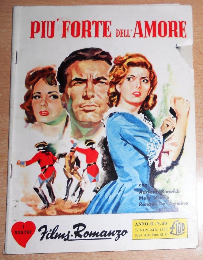 I VOSTRI FILM-ROMANZO magazine side cover Issue 52 19 November 1960