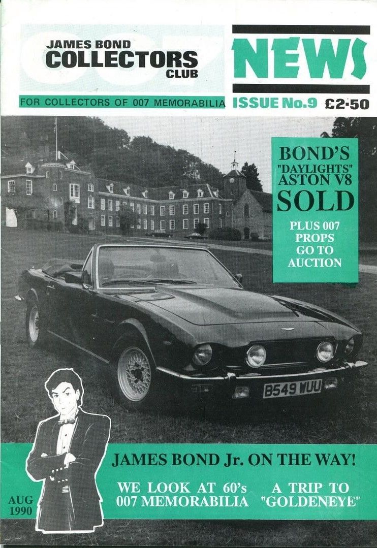 JAMES BOND COLLECTORS CLUB NEWS magazine side cover Issue 9  August 1990