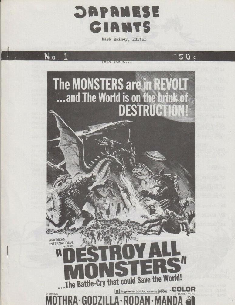 JAPANESE GIANTS magazine side cover Issue 1   1974