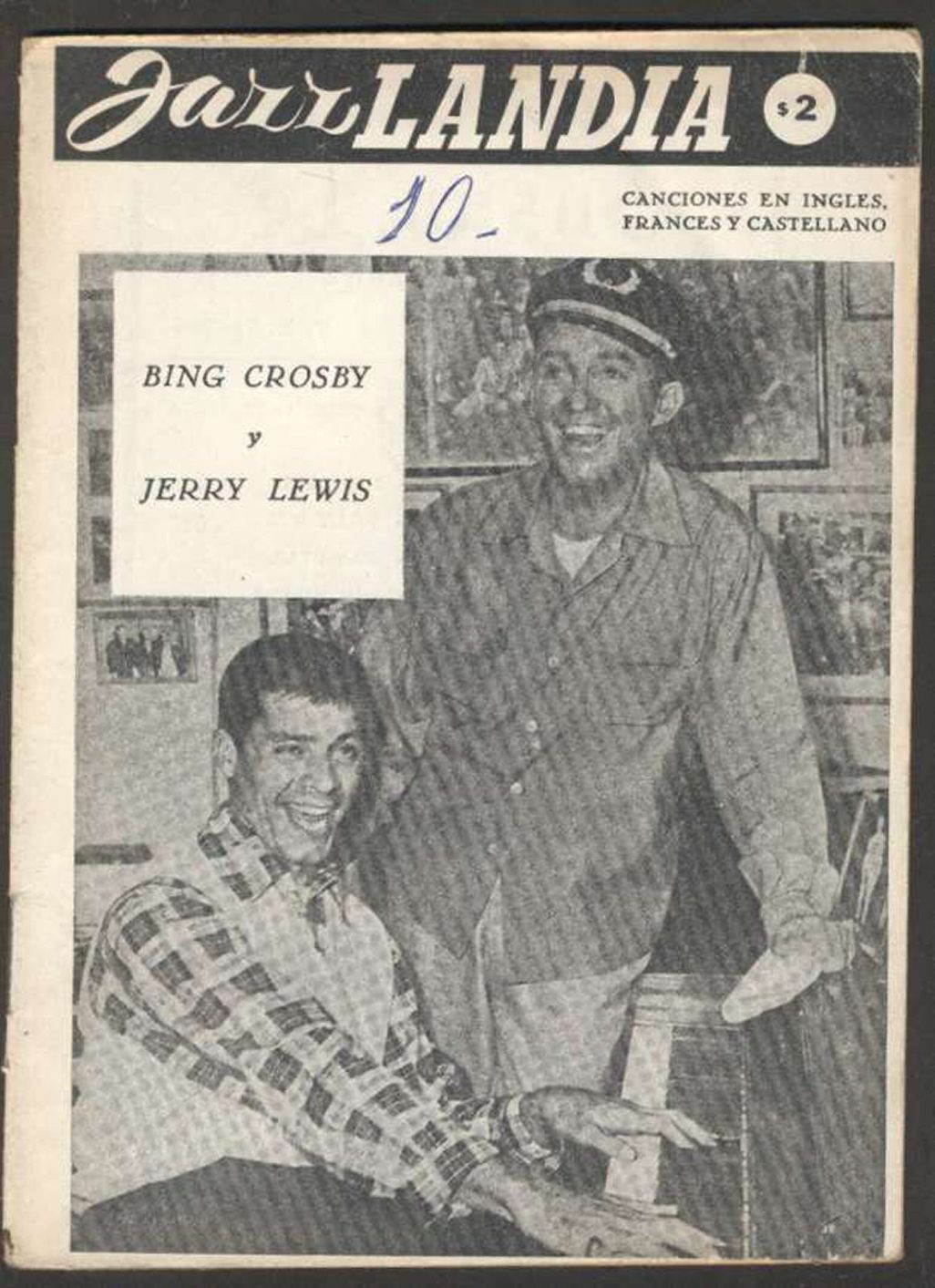 JAZZLANDIA magazine side cover Issue 10  September 1954
