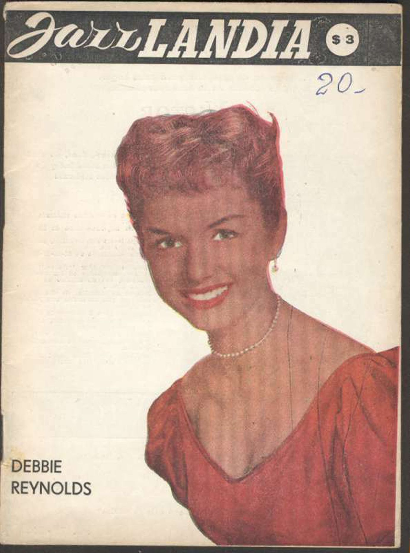 JAZZLANDIA magazine side cover Issue 20  August 1955