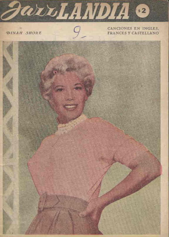 JAZZLANDIA magazine side cover Issue 9 August 1954