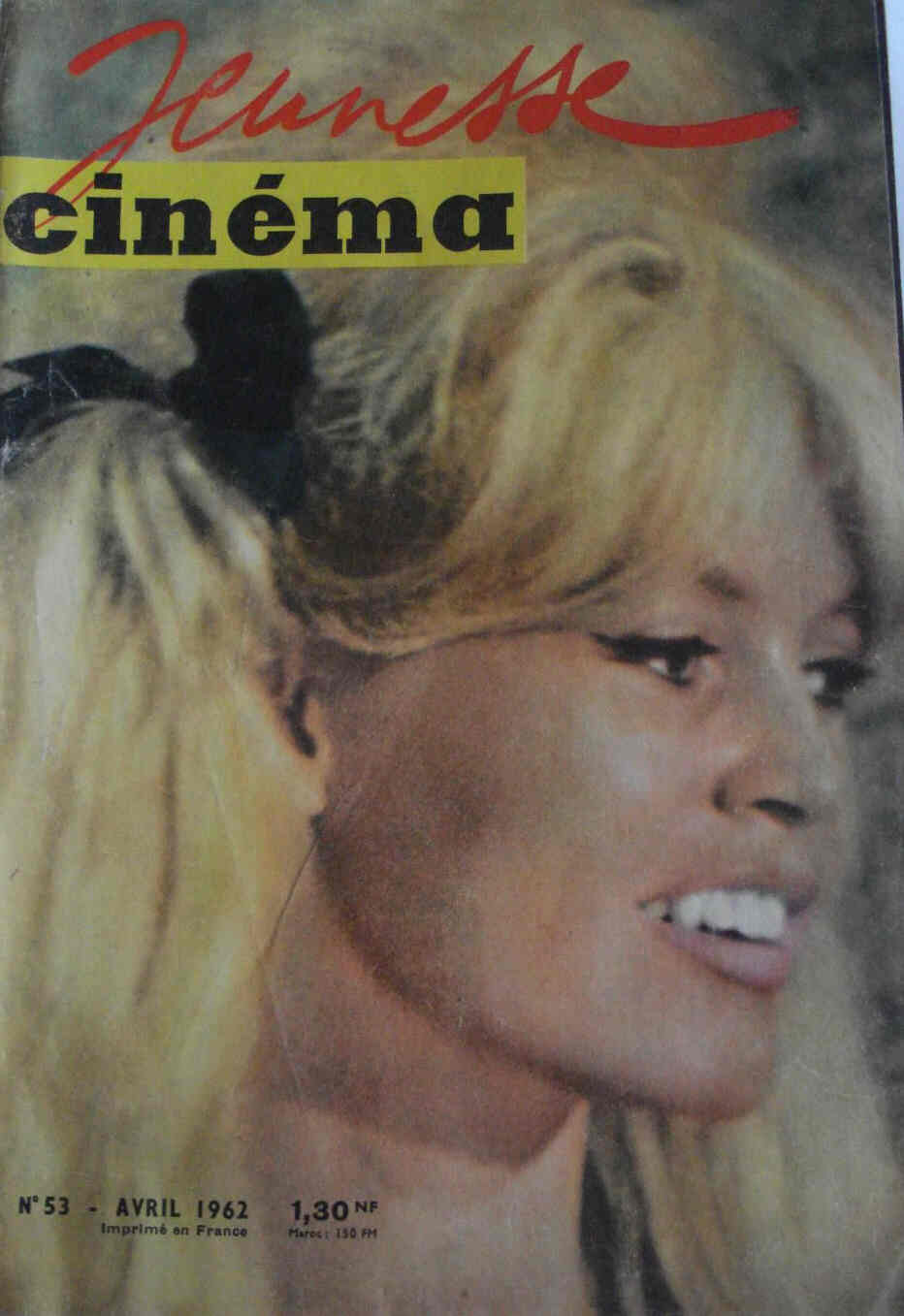 JEUNESSE CINEMA magazine side cover Issue 53 April 1962