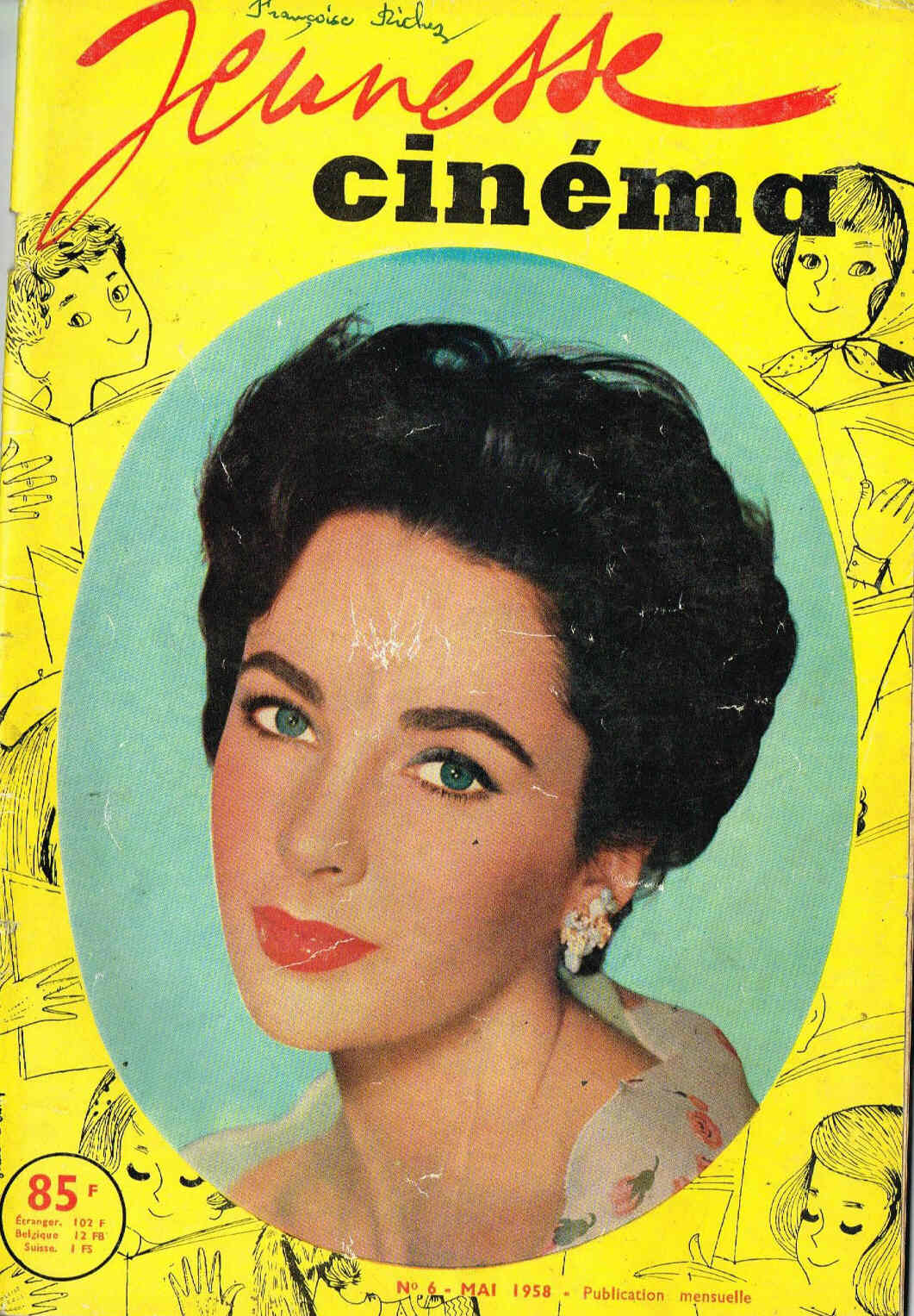JEUNESSE CINEMA magazine side cover Issue 6 May 1958