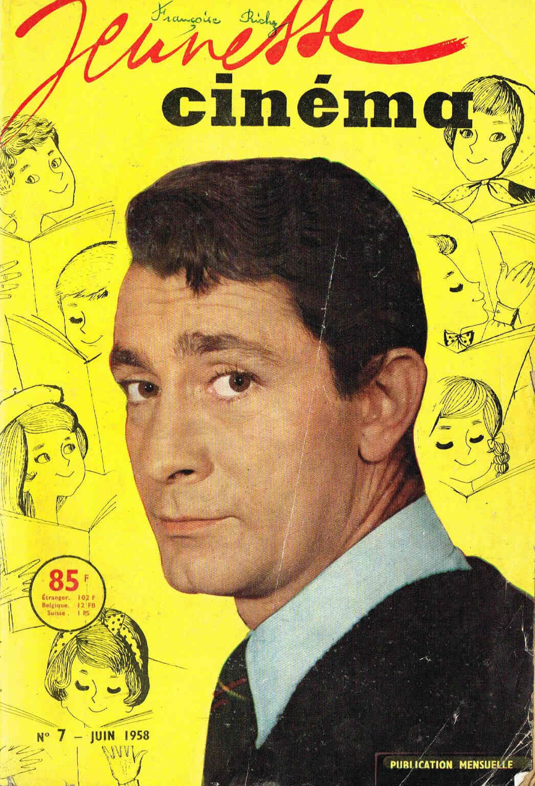 JEUNESSE CINEMA magazine side cover Issue 7 June 1958