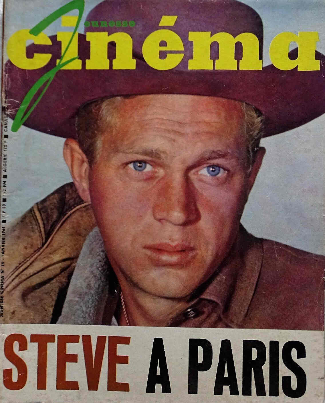 JEUNESSE CINEMA magazine side cover Issue 74 January 1964