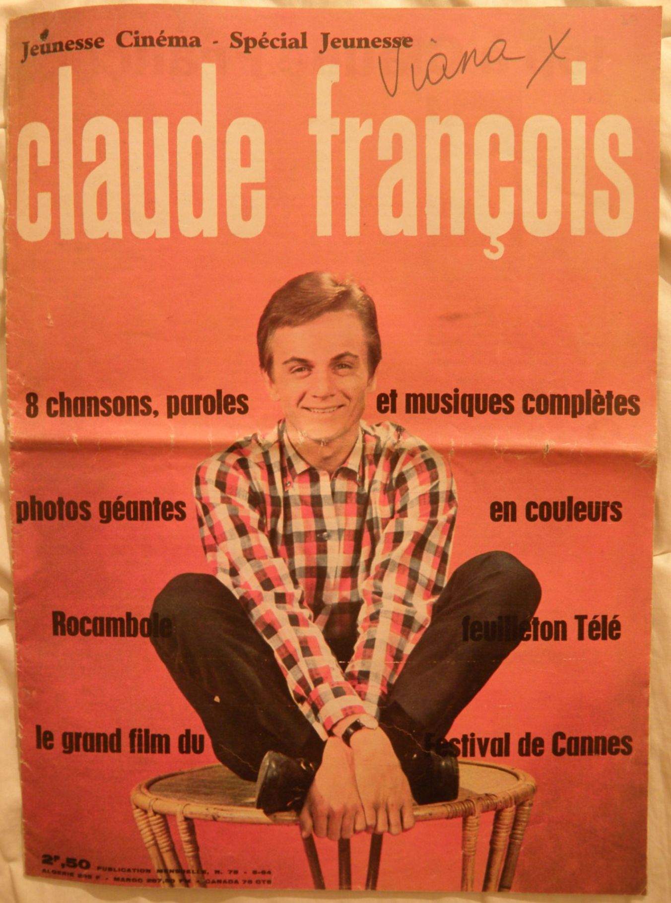 JEUNESSE CINEMA magazine side cover Issue 78 May 1964