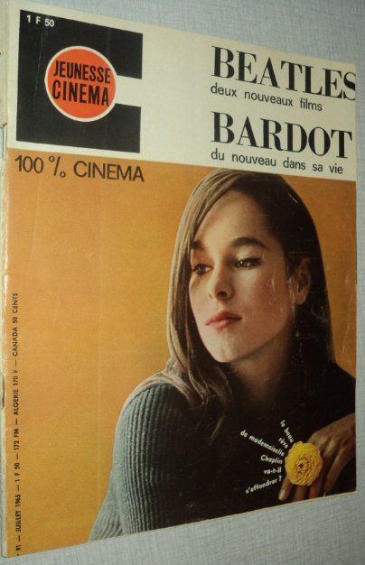 JEUNESSE CINEMA magazine side cover Issue 91 July 1965