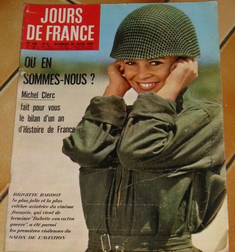 JOURS DE FRANCE magazine side cover Issue 240 20 June 1959