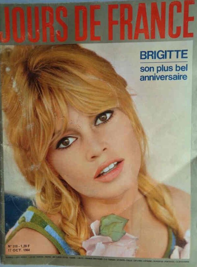 JOURS DE FRANCE magazine side cover Issue 518 17 October 1964