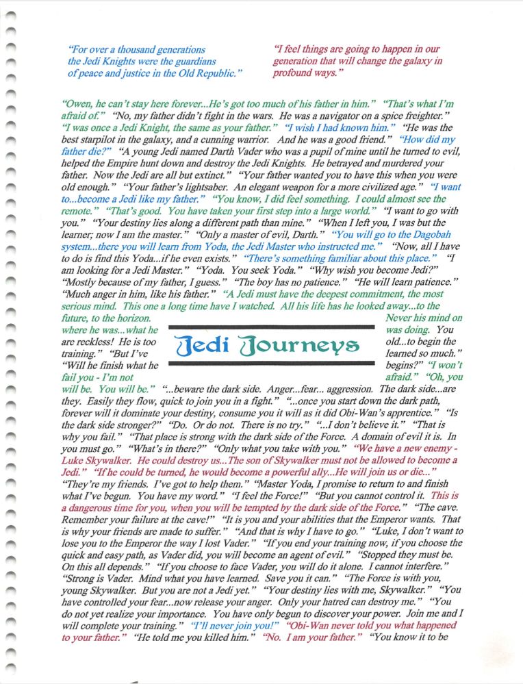 JEDI JOURNEYS magazine side cover Issue 1   2003