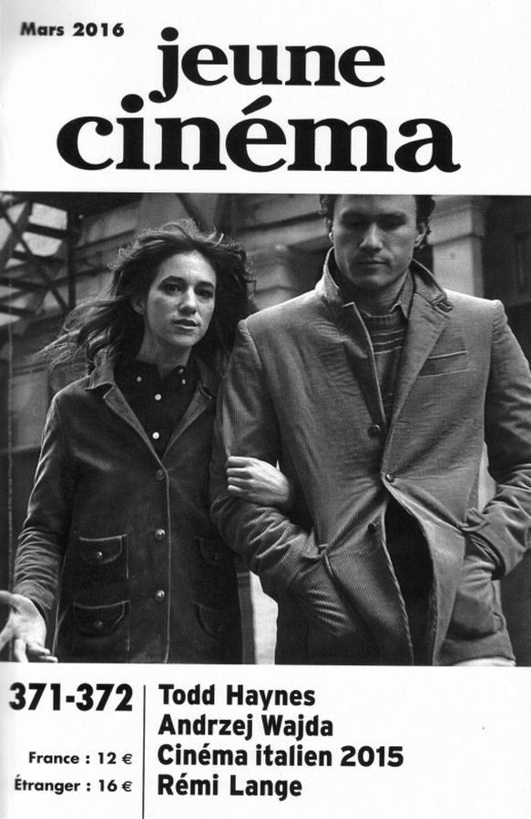 JEUNE CINEMA magazine side cover Issue 371/2 March 2016