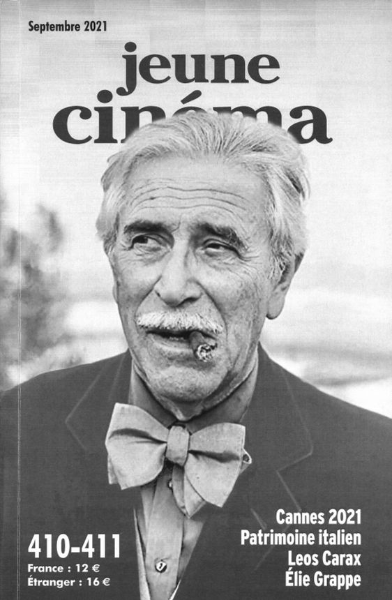 JEUNE CINEMA magazine side cover Issue 410-11  September 2021