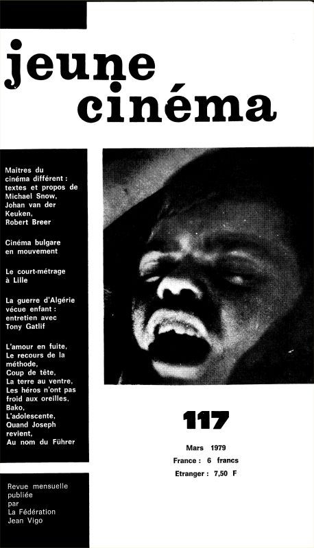 JEUNE CINEMA magazine side cover Issue 117 March 1979