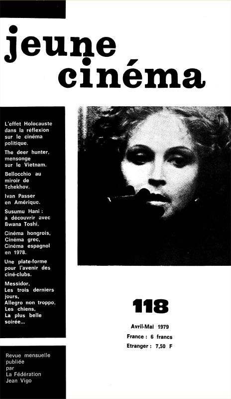 JEUNE CINEMA magazine side cover Issue 118 Apri/May 1979