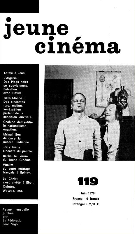 JEUNE CINEMA magazine side cover Issue 119 June 1979