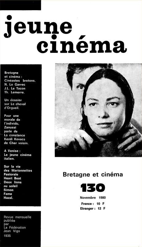 JEUNE CINEMA magazine side cover Issue 130 November 1980