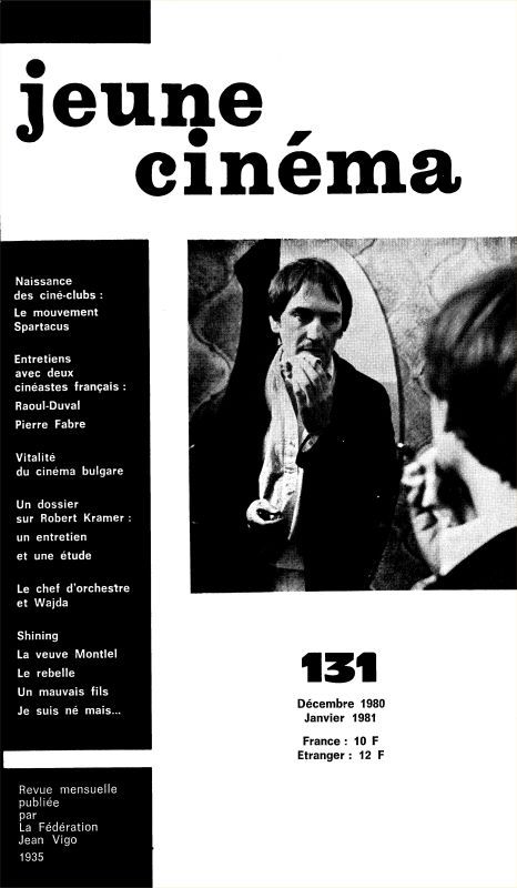 JEUNE CINEMA magazine side cover Issue 131 December 1980