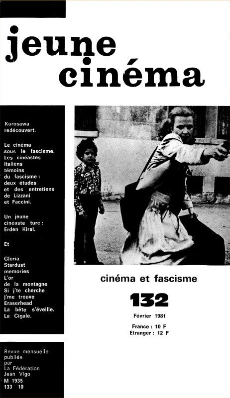 JEUNE CINEMA magazine side cover Issue 132 February 1981