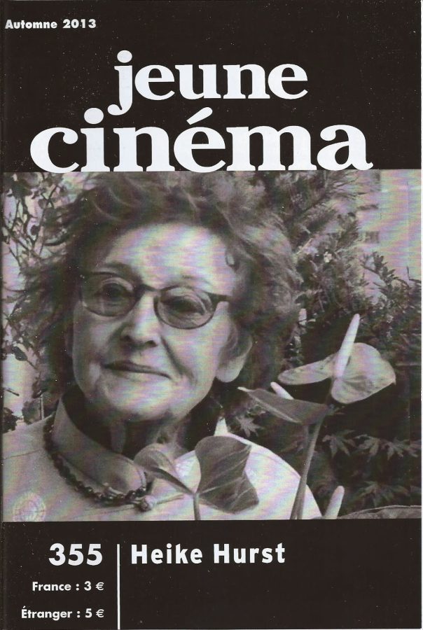 JEUNE CINEMA magazine side cover Issue 355 Autumn 2013