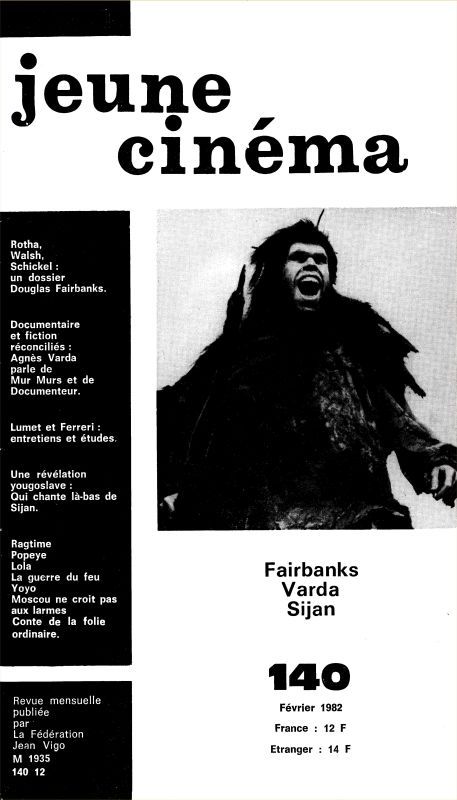 JEUNE CINEMA magazine side cover Issue 140 February 1982
