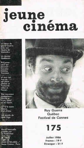 JEUNE CINEMA magazine side cover Issue 175 July 1986
