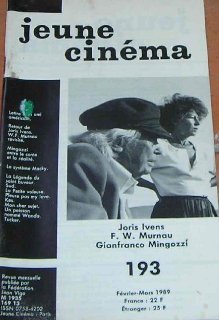 JEUNE CINEMA magazine side cover Issue 193 FebruaryMarch 1989