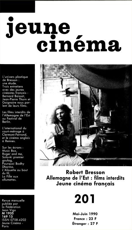 JEUNE CINEMA magazine side cover Issue 201 May/June 1990