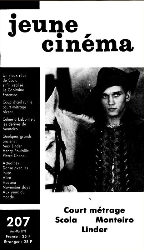 JEUNE CINEMA magazine side cover Issue 207 April/May 1991