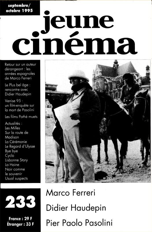 JEUNE CINEMA magazine side cover Issue 233 September/October 1995