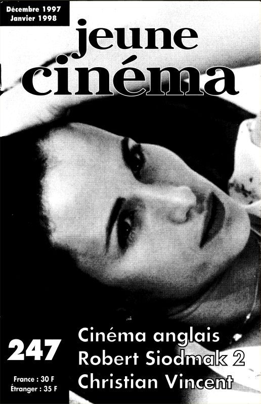 JEUNE CINEMA magazine side cover Issue 247 January 1998